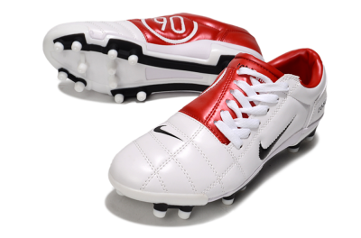 Nike Air Zoom Total 90 III FG Firm Ground Soccer Cleats - White/Black/Red