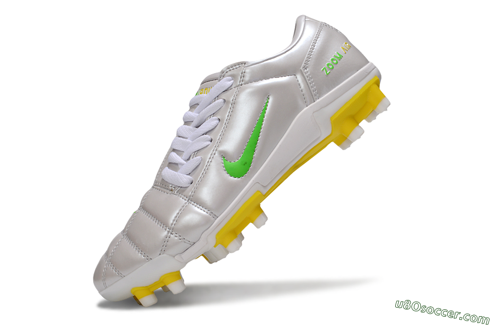 Nike Air Zoom Total 90 III FG Firm Ground Soccer Cleats - White/Yellow 6