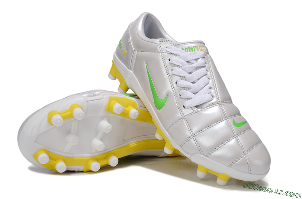 Nike Air Zoom Total 90 III FG Firm Ground Soccer Cleats - White/Yellow 4