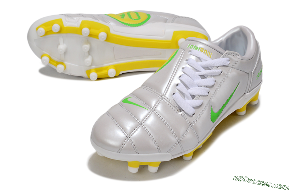 Nike Air Zoom Total 90 III FG Firm Ground Soccer Cleats - White/Yellow 3