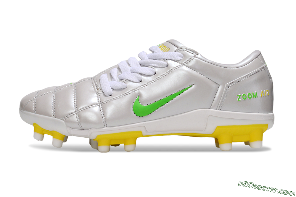 Nike Air Zoom Total 90 III FG Firm Ground Soccer Cleats - White/Yellow 2