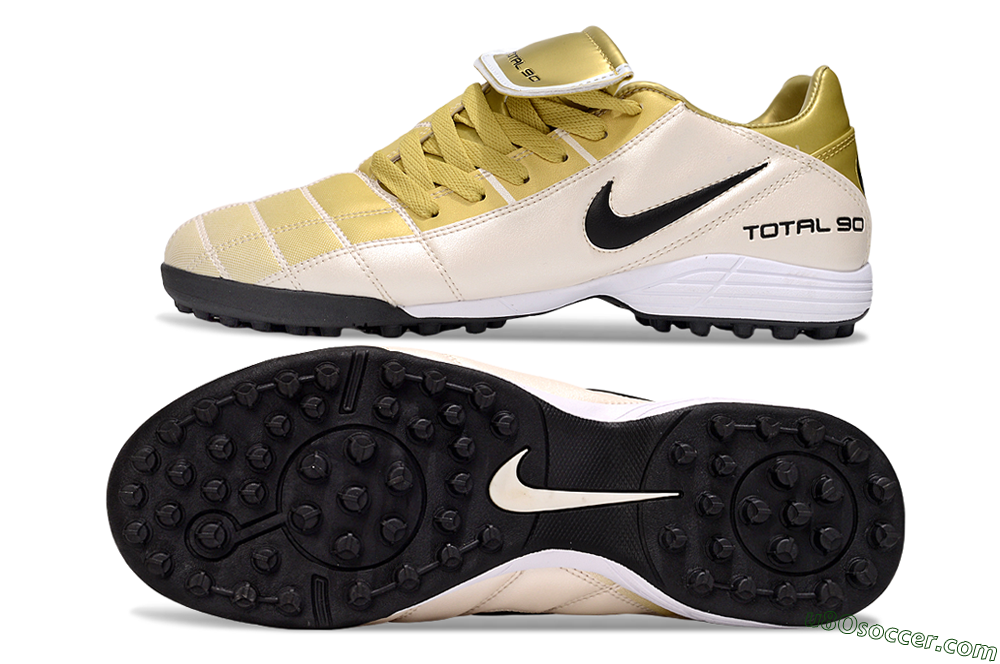 Nike Total 90 III TF Artificial Turf Soccer Shoes - Gold/Beige/Black 0