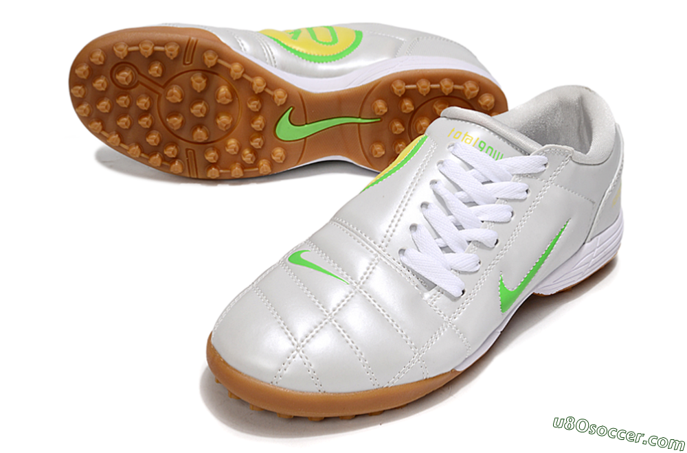 Nike Total 90 III TF Artificial Turf Soccer Shoes - White/Yellow 3