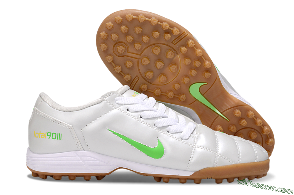 Nike Total 90 III TF Artificial Turf Soccer Shoes - White/Yellow 1