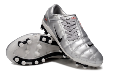 Nike Air Zoom Total 90 III FG Firm Ground Soccer Cleats - Silver/Black/White
