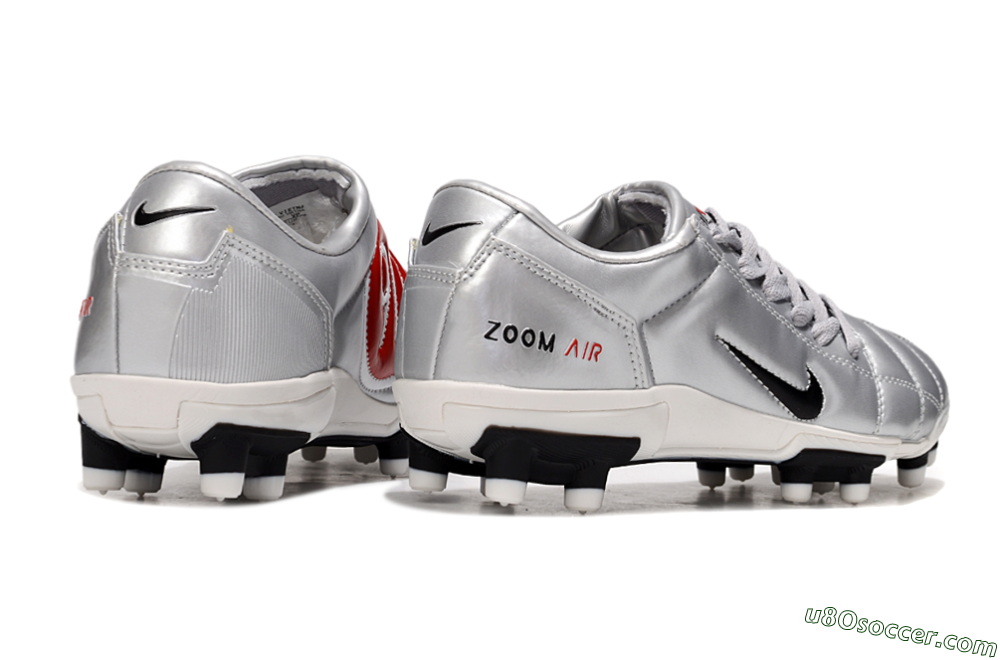 Nike Air Zoom Total 90 III FG Firm Ground Soccer Cleats - Silver/Black/White 7