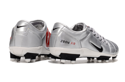Nike Air Zoom Total 90 III FG Firm Ground Soccer Cleats - Silver/Black/White