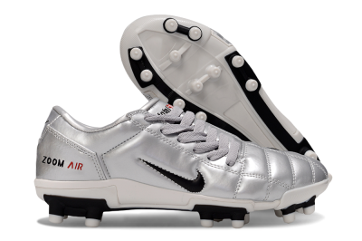Nike Air Zoom Total 90 III FG Firm Ground Soccer Cleats - Silver/Black/White