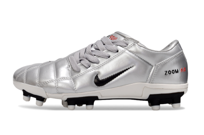 Nike Air Zoom Total 90 III FG Firm Ground Soccer Cleats - Silver/Black/White