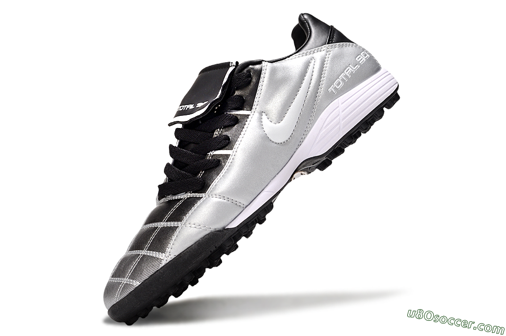 Nike Total 90 III TF Artificial Turf Soccer Shoes - Silver/White/Black 6
