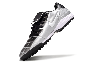 Nike Total 90 III TF Artificial Turf Soccer Shoes - Silver/White/Black
