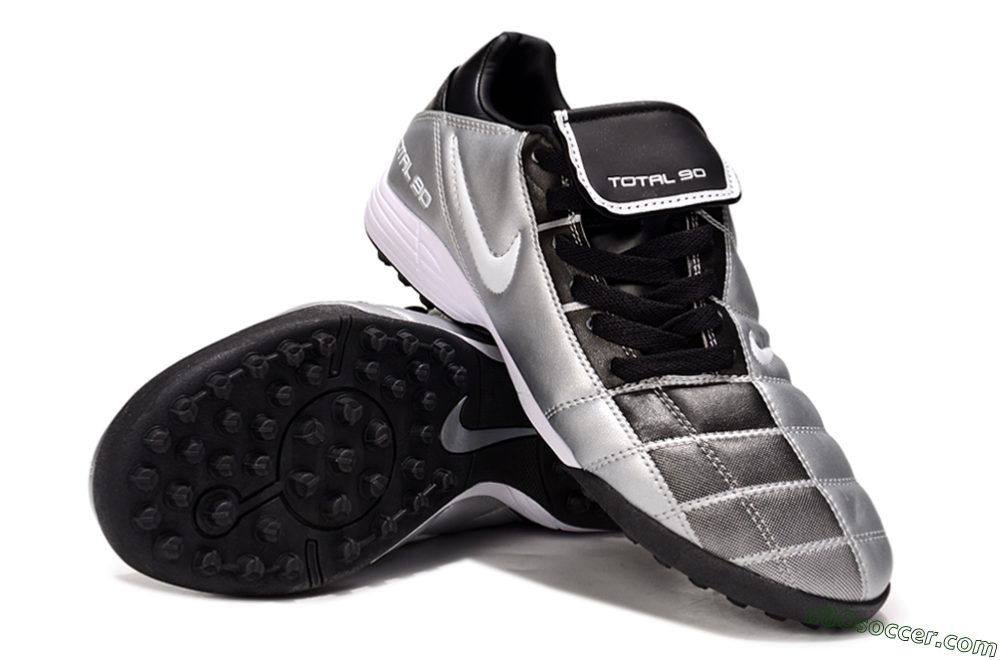 Nike Total 90 III TF Artificial Turf Soccer Shoes - Silver/White/Black 4