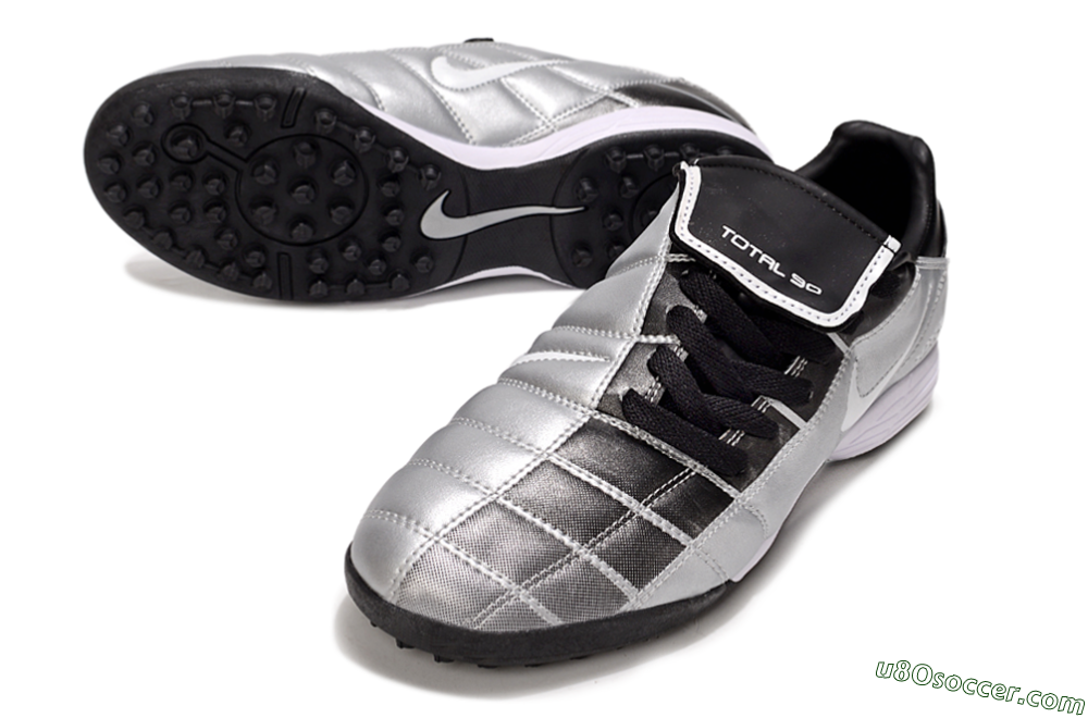 Nike Total 90 III TF Artificial Turf Soccer Shoes - Silver/White/Black 3