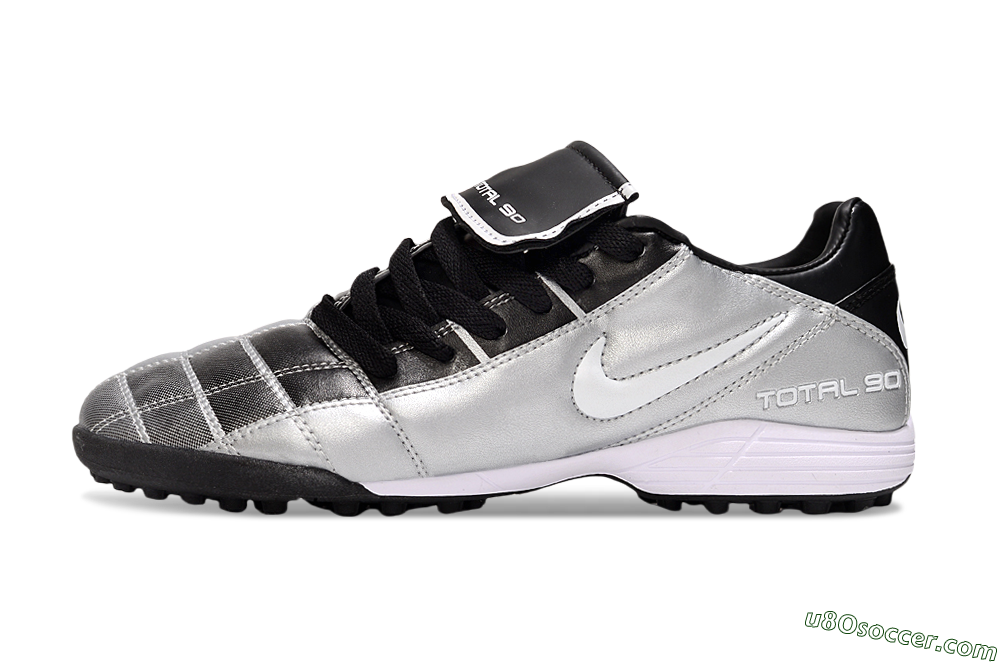 Nike Total 90 III TF Artificial Turf Soccer Shoes - Silver/White/Black 2