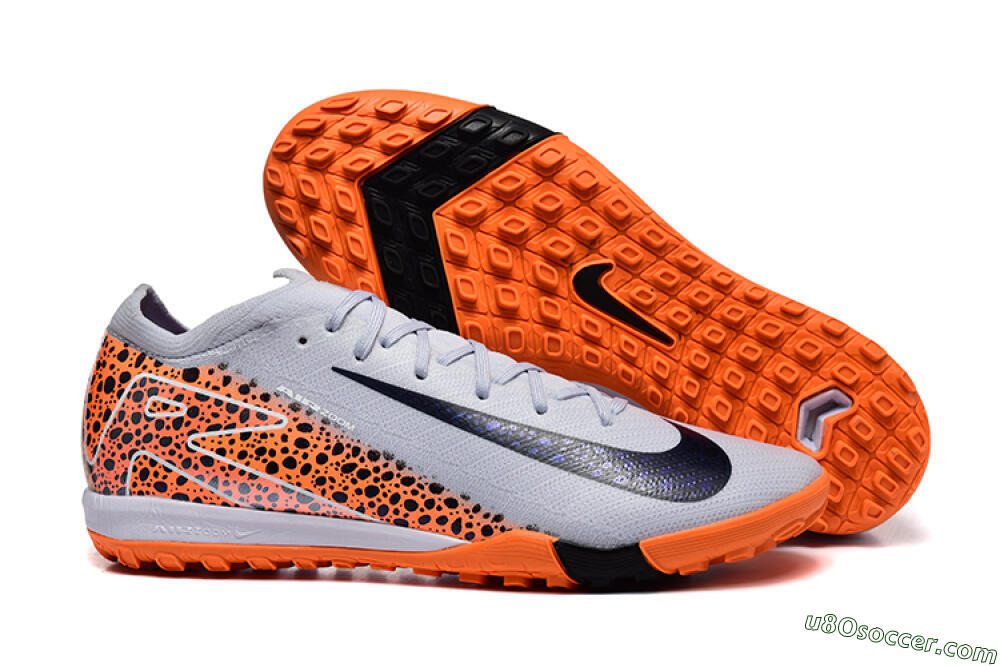 Nike Air Zoom Mercurial Vapor 16 Elite TF Artificial Turf Soccer Shoes - Grey/White/Leopard 1