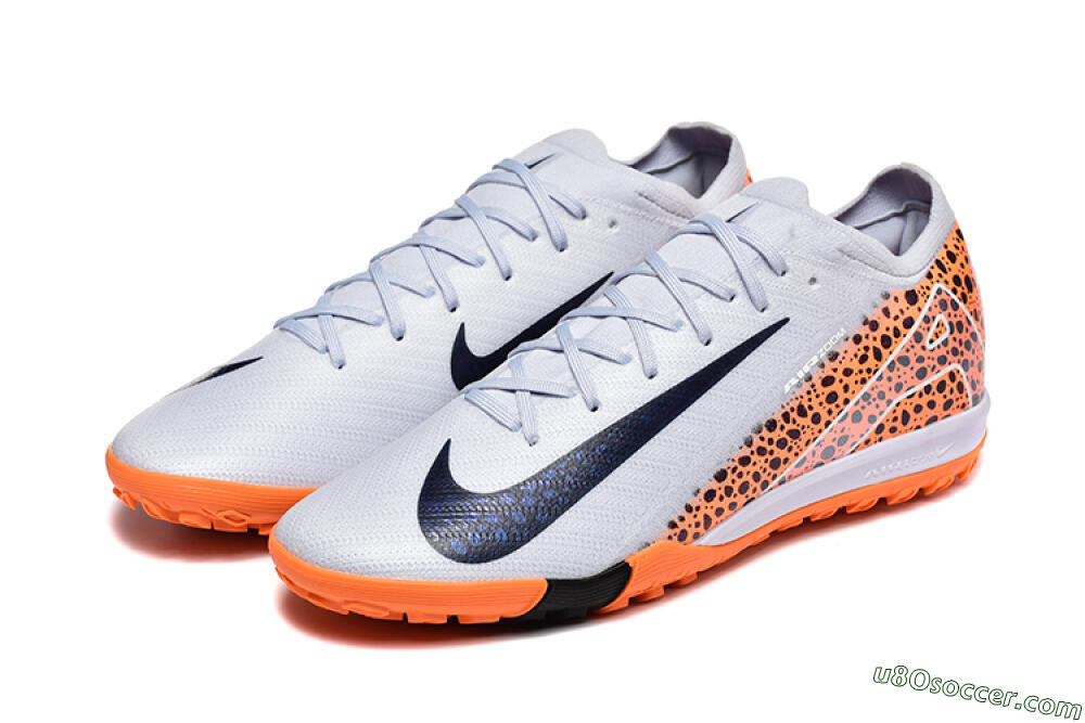 Nike Air Zoom Mercurial Vapor 16 Elite TF Artificial Turf Soccer Shoes - Grey/White/Leopard 5