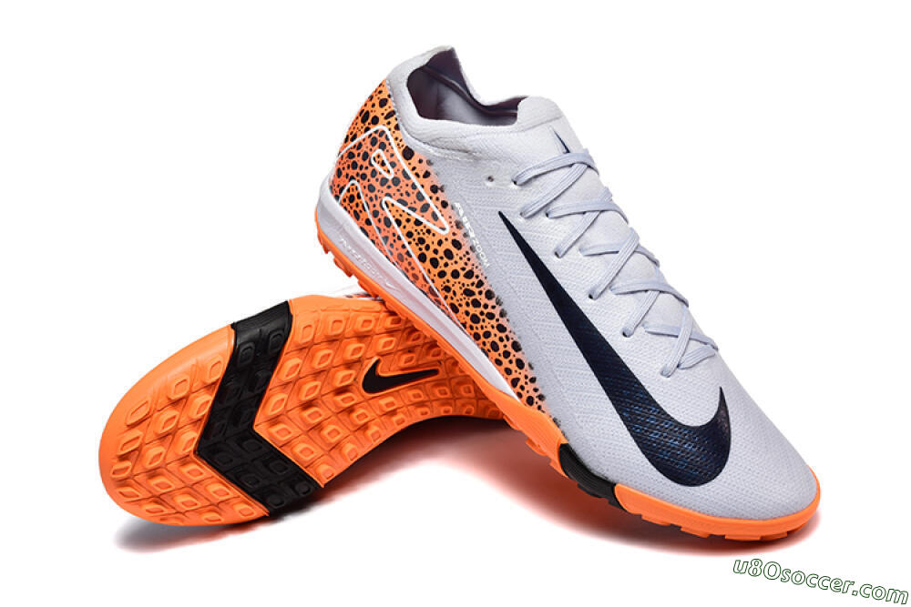Nike Air Zoom Mercurial Vapor 16 Elite TF Artificial Turf Soccer Shoes - Grey/White/Leopard 4