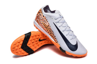 Nike Air Zoom Mercurial Vapor 16 Elite TF Artificial Turf Soccer Shoes - Grey/White/Leopard