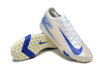 Nike Air Zoom Mercurial Vapor 16 Elite TF Artificial Turf Soccer Shoes - Beige/Blue/White