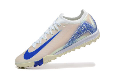 Nike Air Zoom Mercurial Vapor 16 Elite TF Artificial Turf Soccer Shoes - Beige/Blue/White