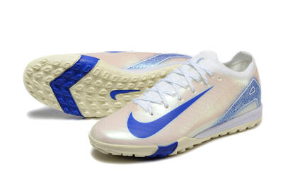 Nike Air Zoom Mercurial Vapor 16 Elite TF Artificial Turf Soccer Shoes - Beige/Blue/White