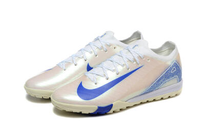 Nike Air Zoom Mercurial Vapor 16 Elite TF Artificial Turf Soccer Shoes - Beige/Blue/White