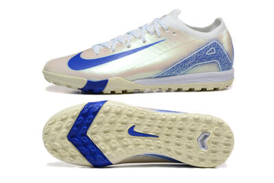 Nike Air Zoom Mercurial Vapor 16 Elite TF Artificial Turf Soccer Shoes - Beige/Blue/White
