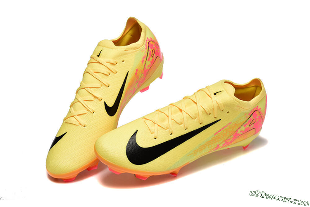 Nike Air Zoom Mercurial Vapor 16 Elite FG Firm Ground Soccer Cleats - Yellow/Black/Red 6