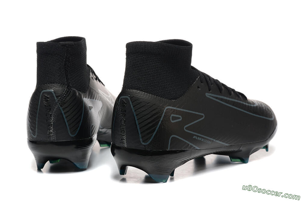 Nike Air Zoom Mercurial Superfly 10 Elite FG Firm Ground Soccer Cleats - Black/Blue 9