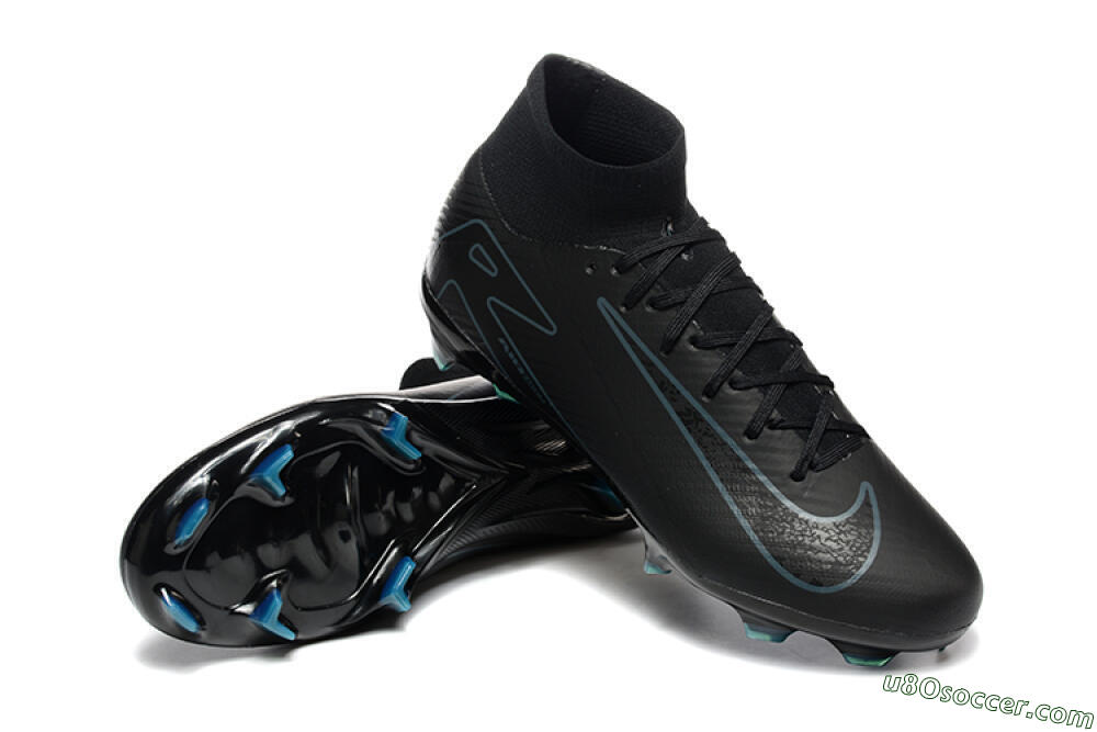 Nike Air Zoom Mercurial Superfly 10 Elite FG Firm Ground Soccer Cleats - Black/Blue 4