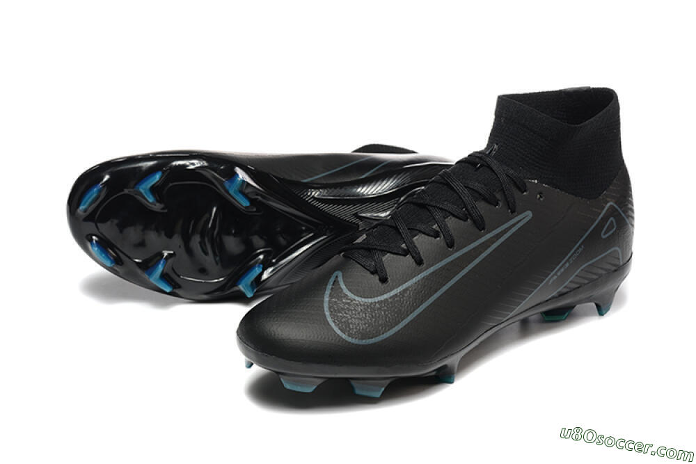 Nike Air Zoom Mercurial Superfly 10 Elite FG Firm Ground Soccer Cleats - Black/Blue 3