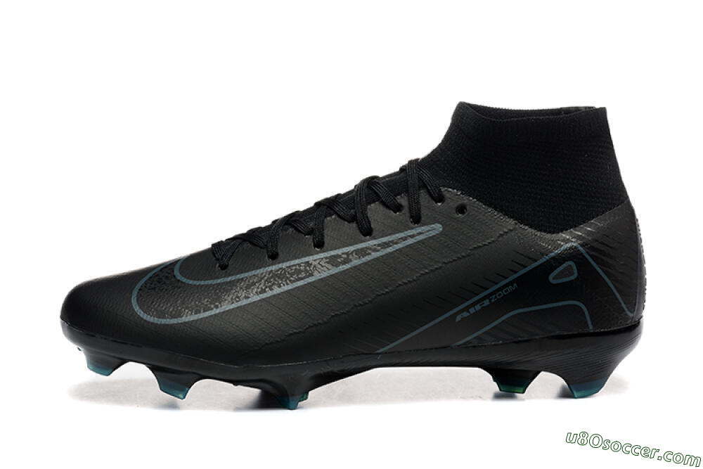 Nike Air Zoom Mercurial Superfly 10 Elite FG Firm Ground Soccer Cleats - Black/Blue 2