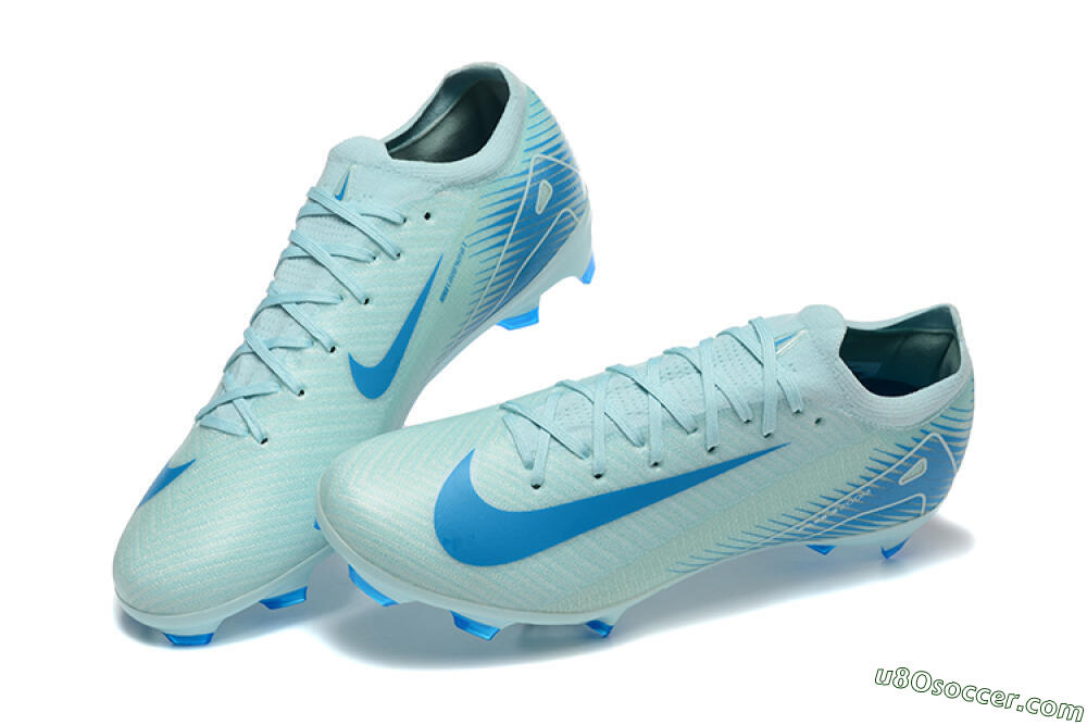 Nike Air Zoom Mercurial Vapor 16 Elite FG Firm Ground Soccer Cleats - Jade/White/Blue 6