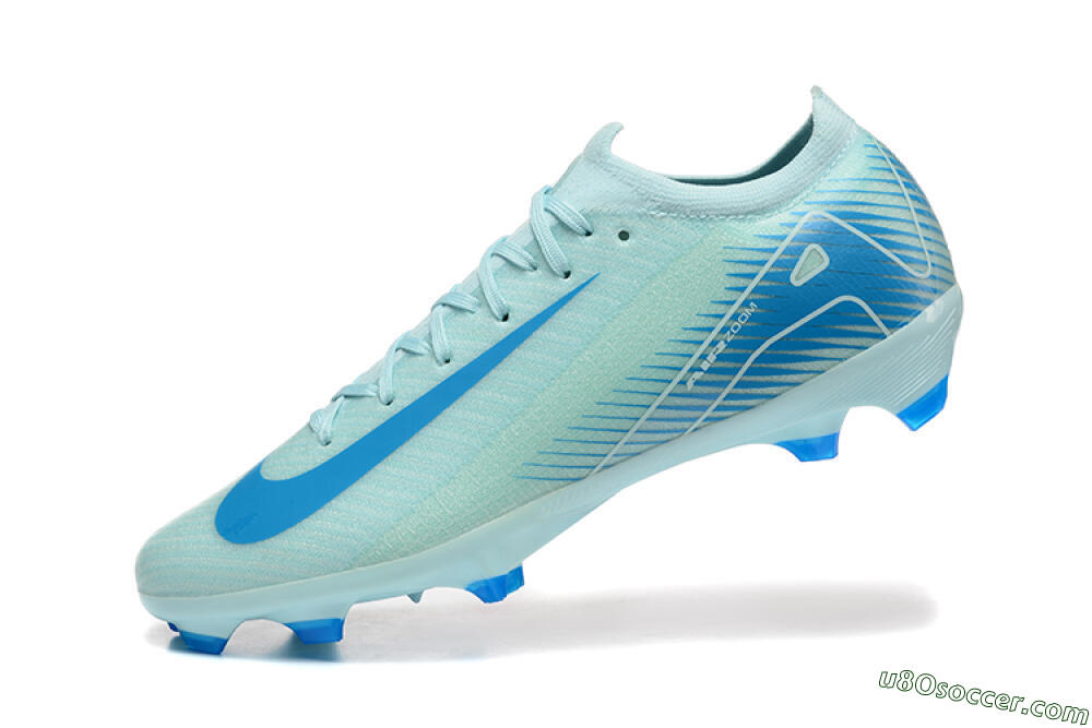 Nike Air Zoom Mercurial Vapor 16 Elite FG Firm Ground Soccer Cleats - Jade/White/Blue 8