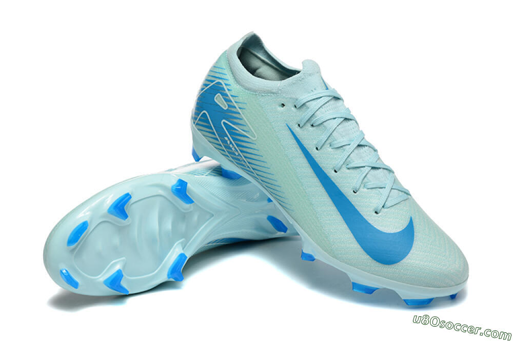 Nike Air Zoom Mercurial Vapor 16 Elite FG Firm Ground Soccer Cleats - Jade/White/Blue 4