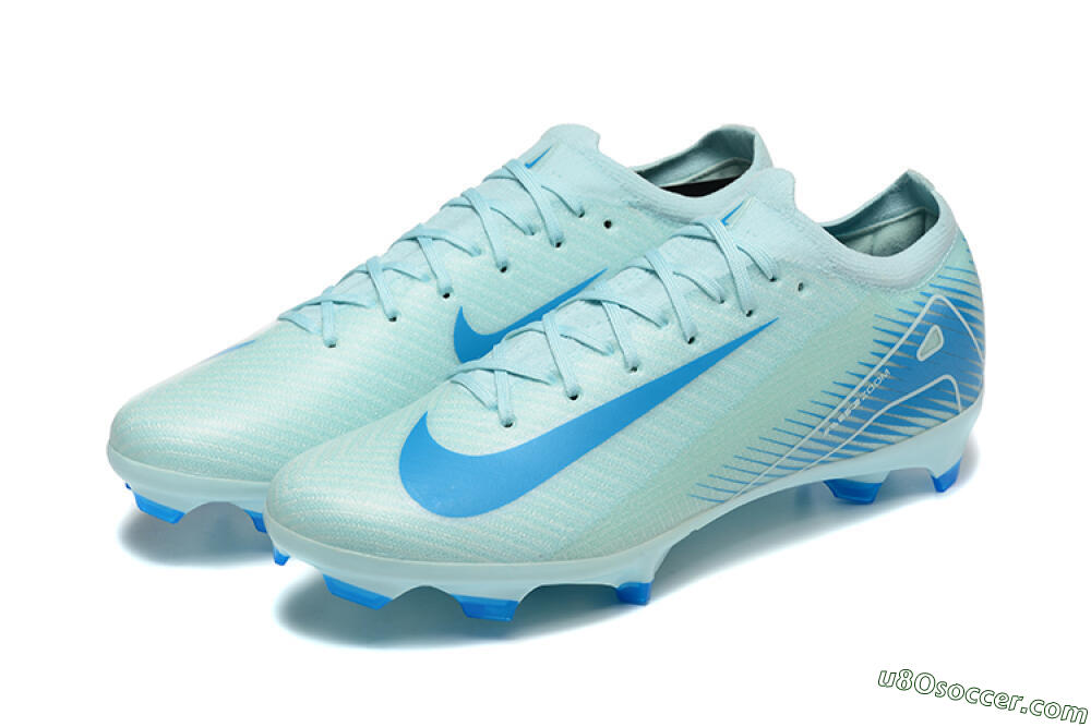 Nike Air Zoom Mercurial Vapor 16 Elite FG Firm Ground Soccer Cleats - Jade/White/Blue 5