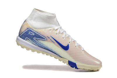 Nike Air Zoom Mercurial Superfly 10 Elite TF Artificial Turf Soccer Shoes - Beige/White/Blue