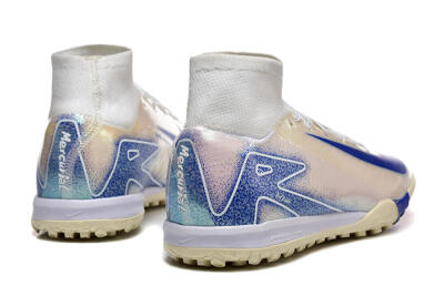 Nike Air Zoom Mercurial Superfly 10 Elite TF Artificial Turf Soccer Shoes - Beige/White/Blue