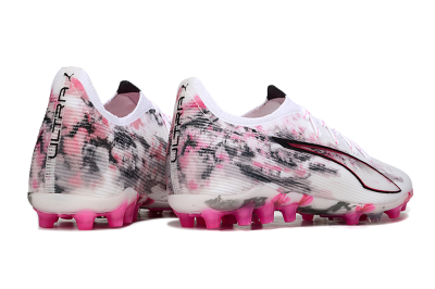 Puma Ultra 5 Ultimate FG Firm Ground Soccer Cleats - White/Pink/Black