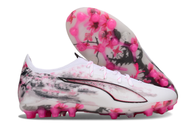 Puma Ultra 5 Ultimate FG Firm Ground Soccer Cleats - White/Pink/Black