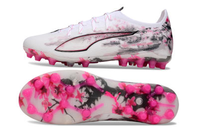 Puma Ultra 5 Ultimate FG Firm Ground Soccer Cleats - White/Pink/Black