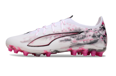 Puma Ultra 5 Ultimate FG Firm Ground Soccer Cleats - White/Pink/Black