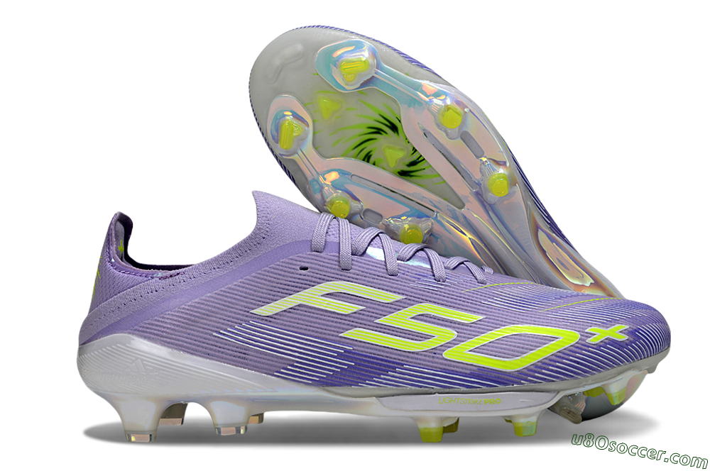 Adidas F50+ Elite Lightstrike Pro FG Firm Ground Soccer Cleats - Purple/White/Yellow 1