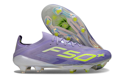 Adidas F50+ Elite Lightstrike Pro FG Firm Ground Soccer Cleats - Purple/White/Yellow