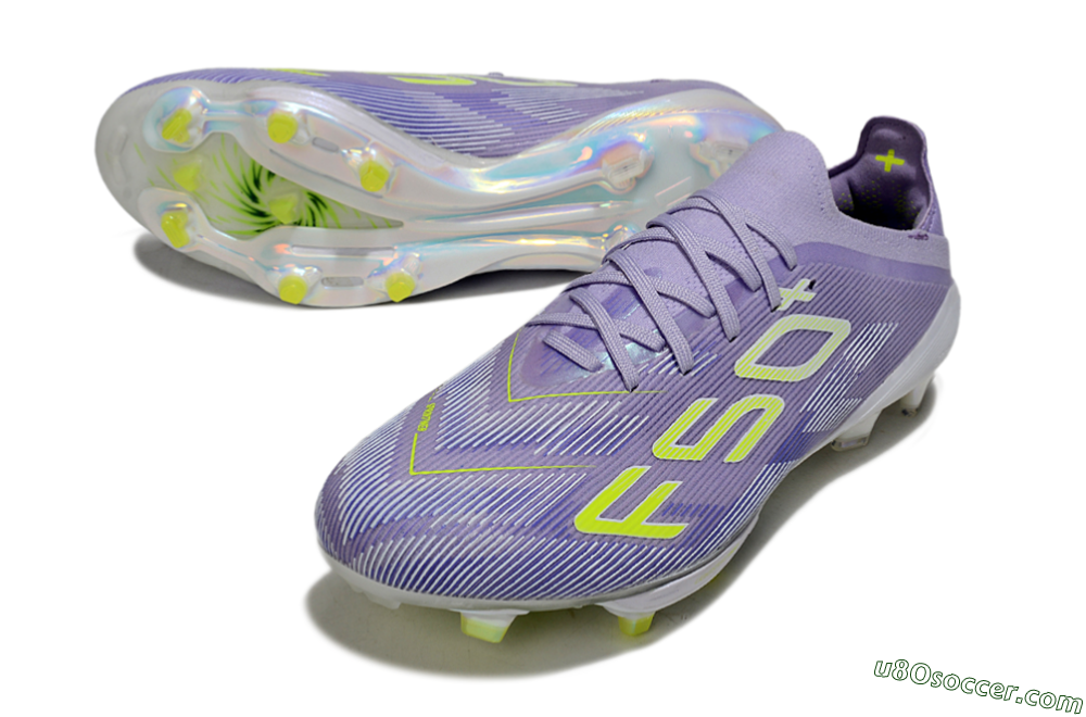 Adidas F50+ Elite Lightstrike Pro FG Firm Ground Soccer Cleats - Purple/White/Yellow 3