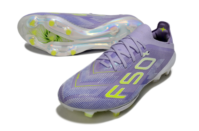 Adidas F50+ Elite Lightstrike Pro FG Firm Ground Soccer Cleats - Purple/White/Yellow