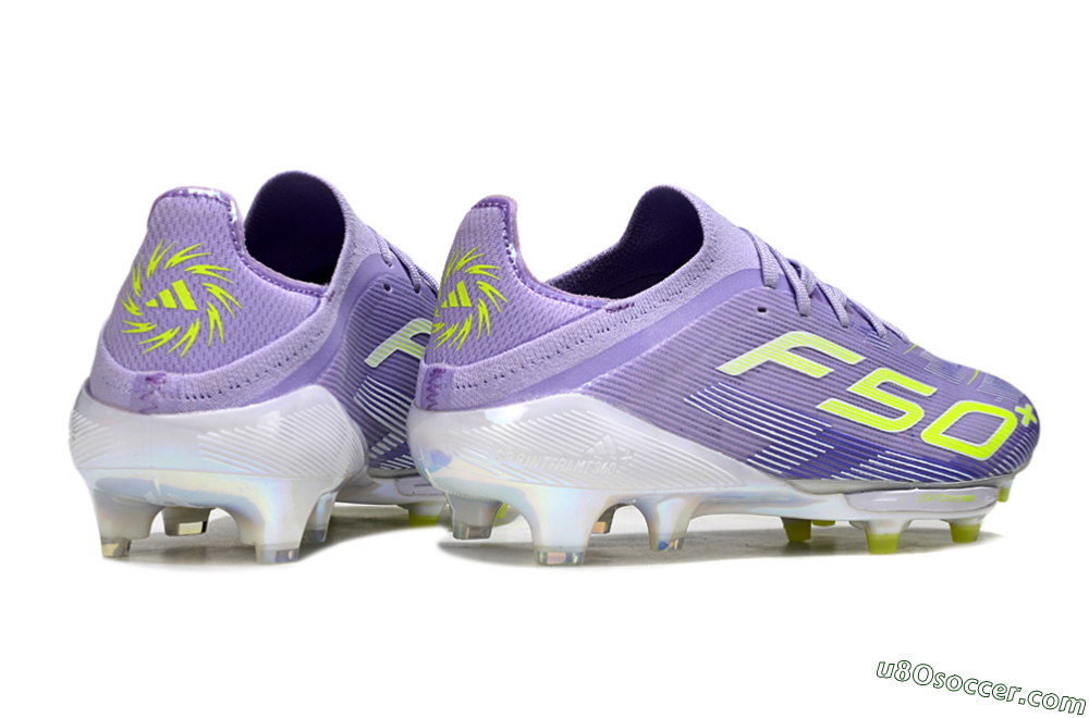 Adidas F50+ Elite Lightstrike Pro FG Firm Ground Soccer Cleats - Purple/White/Yellow 6