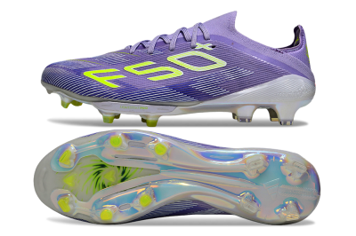 Adidas F50+ Elite Lightstrike Pro FG Firm Ground Soccer Cleats - Purple/White/Yellow