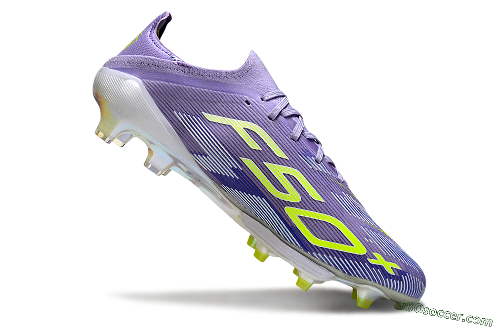 Adidas F50+ Elite Lightstrike Pro FG Firm Ground Soccer Cleats - Purple/White/Yellow 4