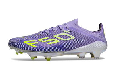 Adidas F50+ Elite Lightstrike Pro FG Firm Ground Soccer Cleats - Purple/White/Yellow